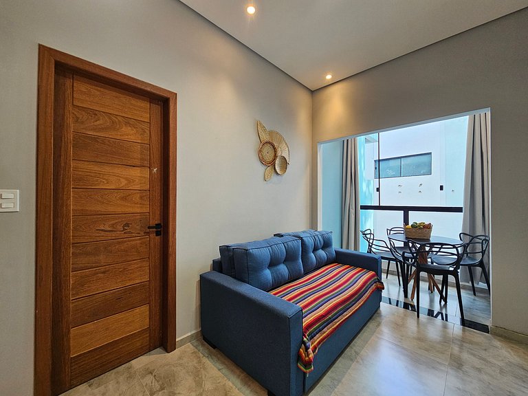 Apê Piso Superior na Concha | Ar, Wi-Fi e Cozinha