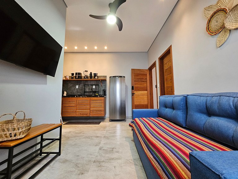 Apê Piso Superior na Concha | Ar, Wi-Fi e Cozinha