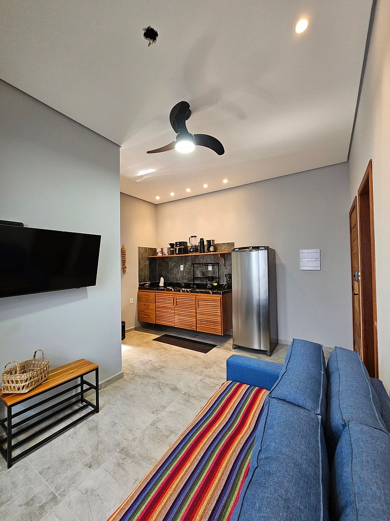 Apê Piso Superior na Concha | Ar, Wi-Fi e Cozinha
