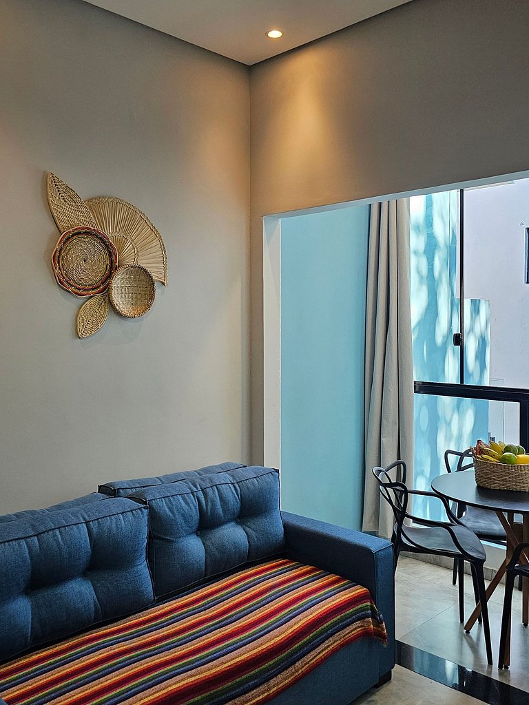 Apê Piso Superior na Concha | Ar, Wi-Fi e Cozinha