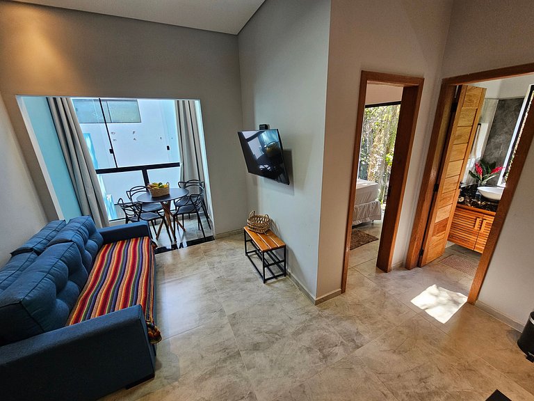 Apê Piso Superior na Concha | Ar, Wi-Fi e Cozinha