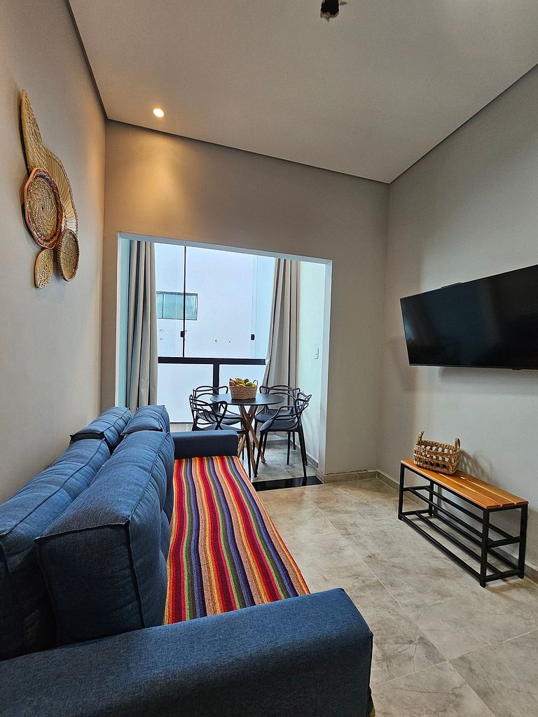 Apê Piso Superior na Concha | Ar, Wi-Fi e Cozinha