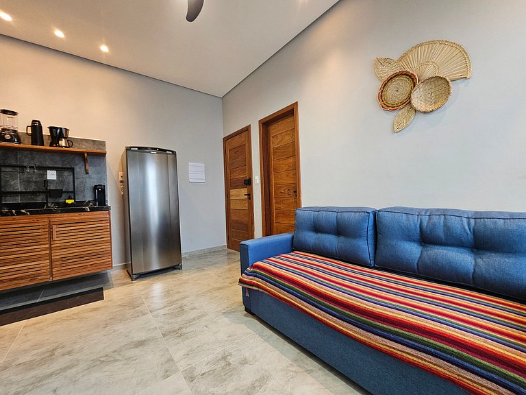 Apê Piso Superior na Concha | Ar, Wi-Fi e Cozinha