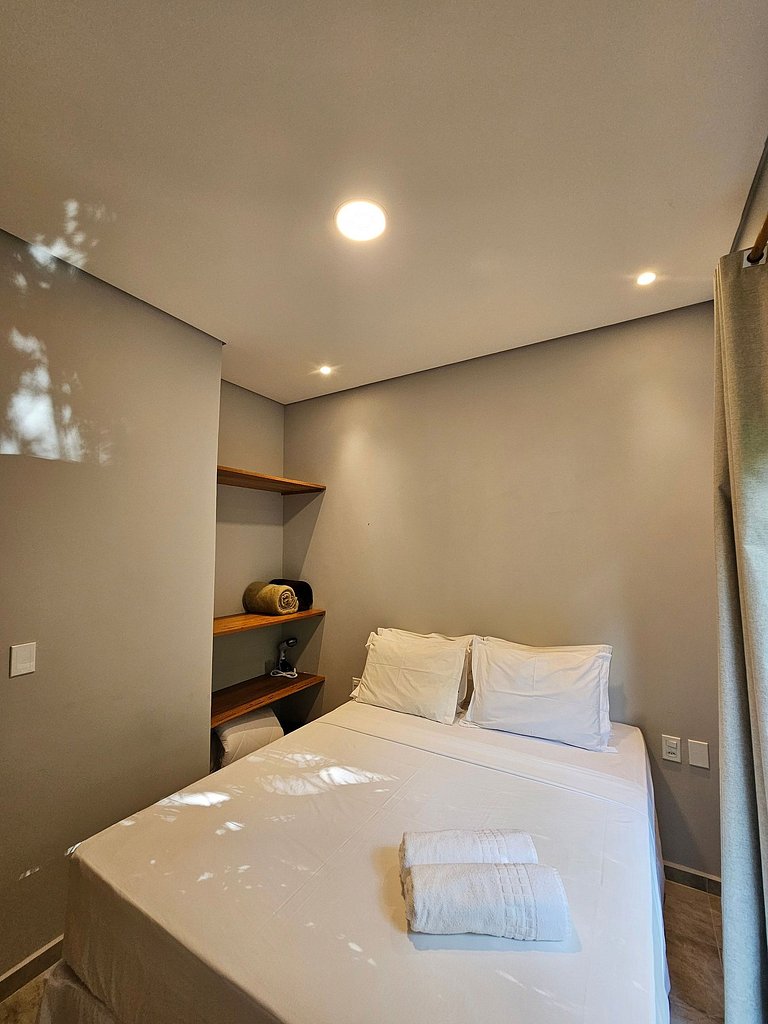 Apê Piso Superior na Concha | Ar, Wi-Fi e Cozinha