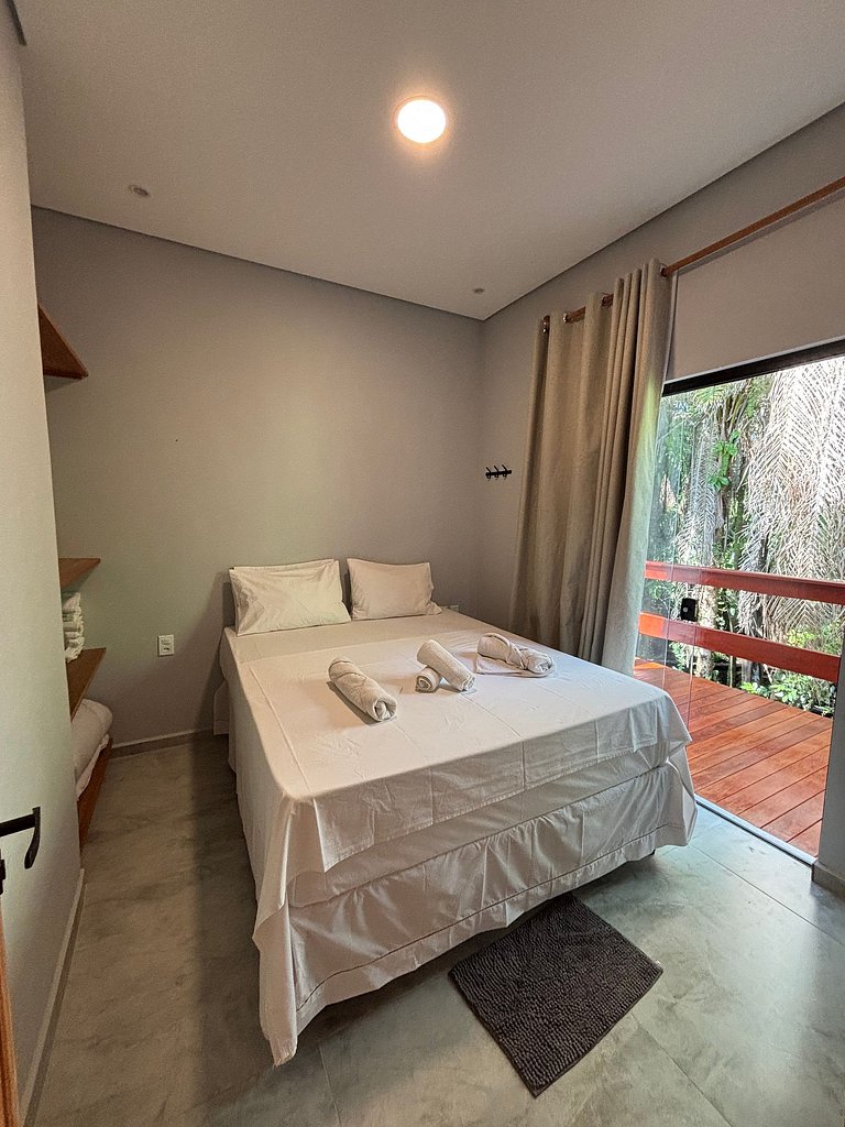 Apê Piso Superior na Concha | Ar, Wi-Fi e Cozinha